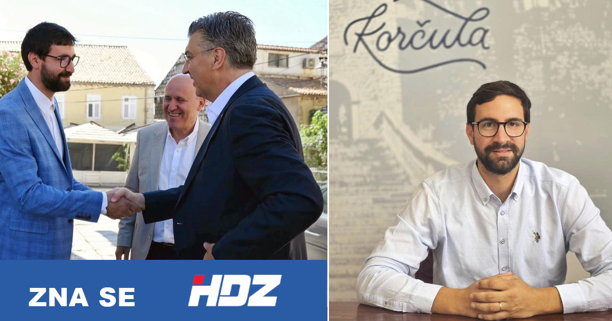 gradonačelnik Korčule Frano Jeričević, predsjednik Vlade RV Andrej Plenković, ministar gospodarstva Branko Bačić