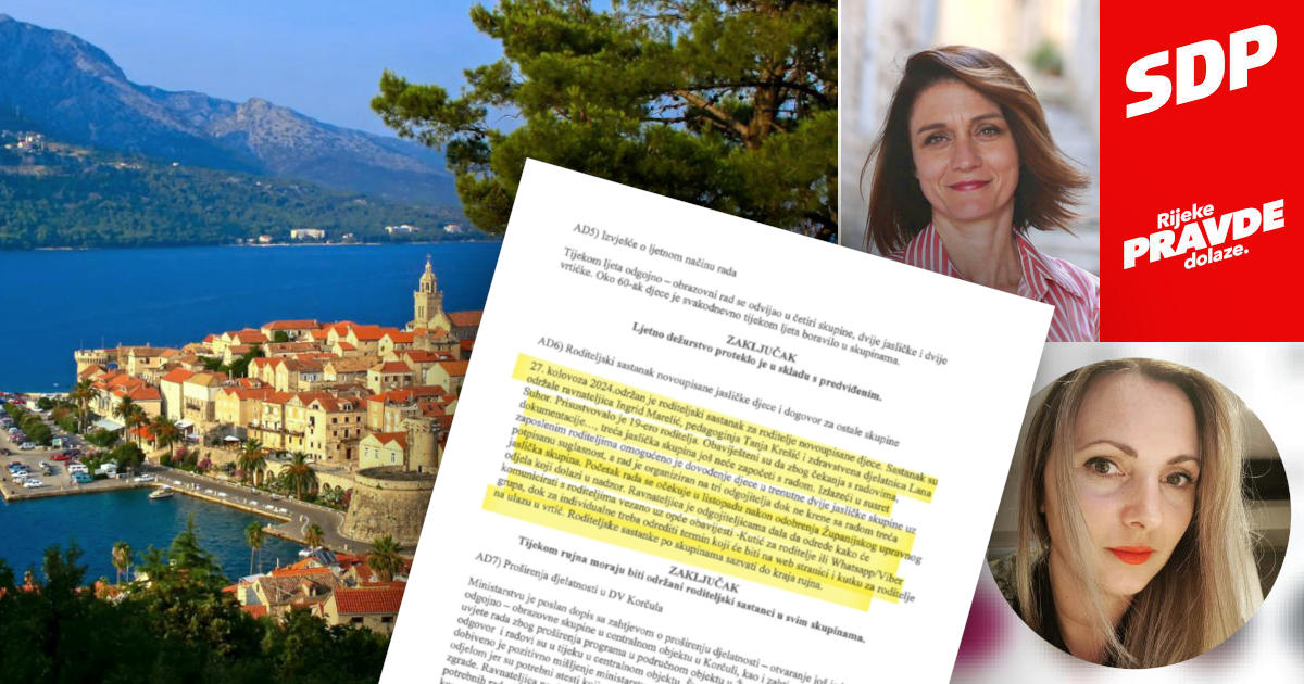 dječji vrtić Korčula, ravnateljica vrtića Ingrid Marelić, gradonačelnica Korčule Nika Silić Maroević