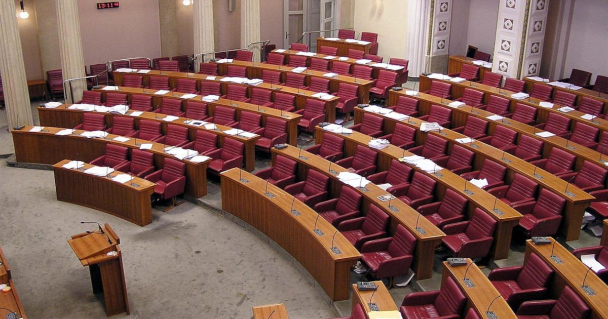 prazna sabornica u Saboru RH