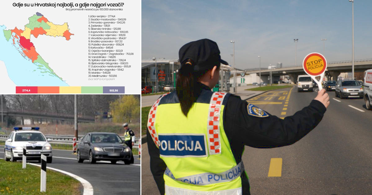 statistika vozača, prometni prekršaji i nezgode