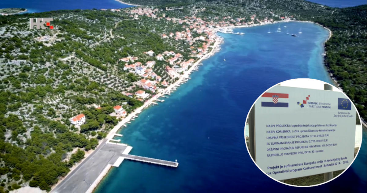 otok Kaprije, problem s trajektnim pristaništem i lošom pristupnom cestom